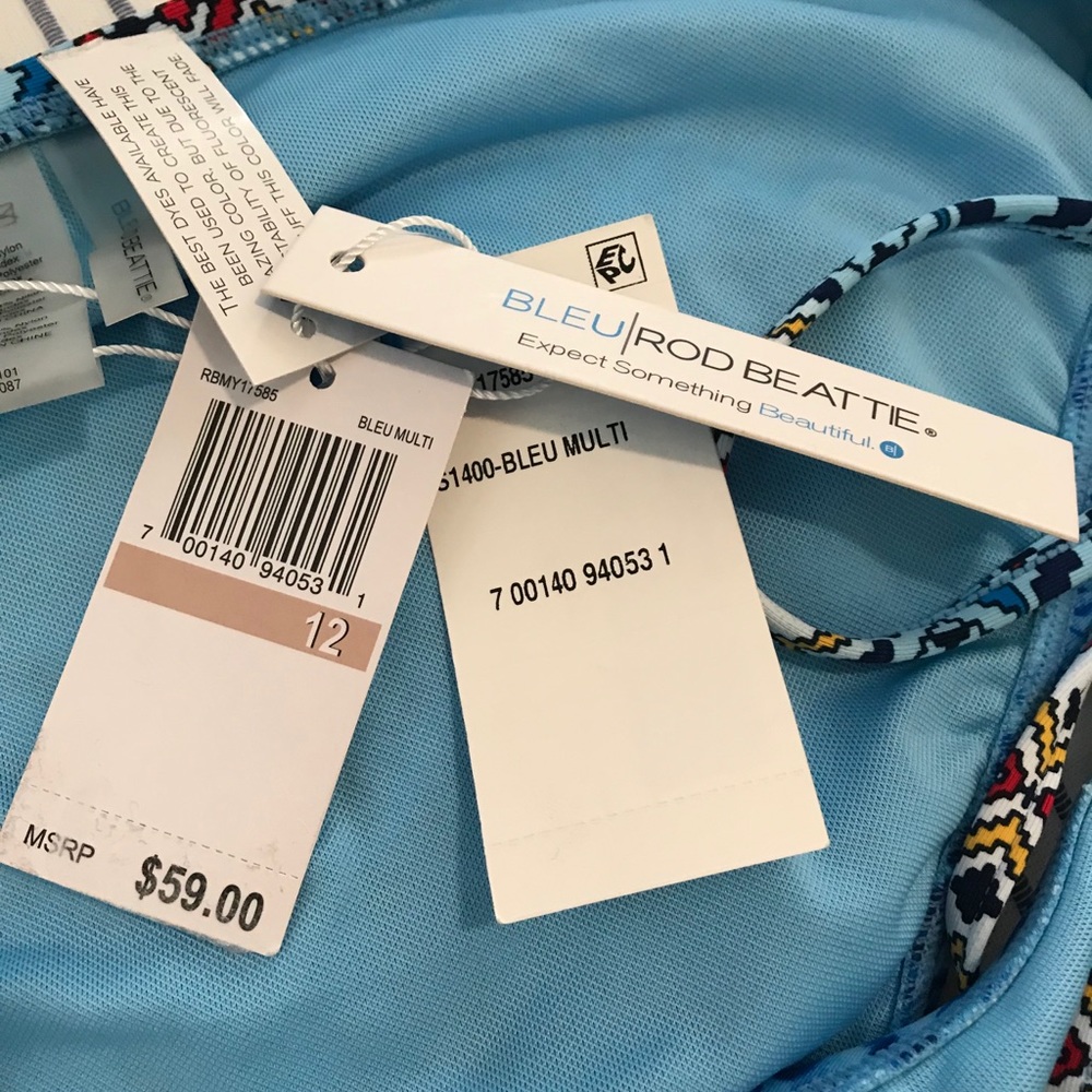Bleu Rod Beattie tie dye bikini bottoms, size 12 - Picture 6 of 13